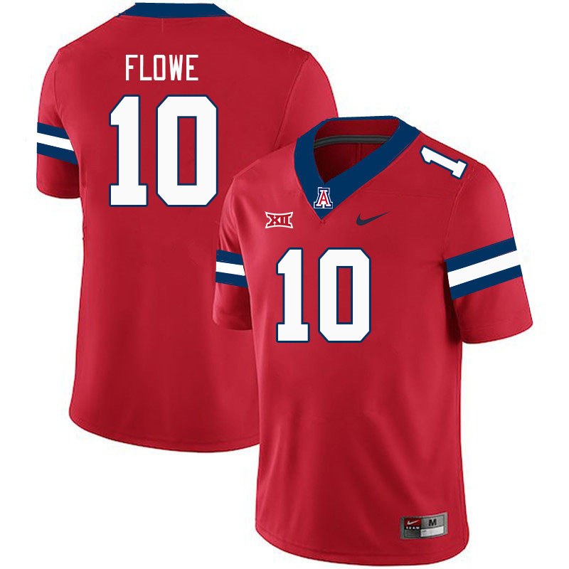 Arizona Wildcats #10 Justin Flowe Big 12 Conference College Football Jerseys Stitched Sale-Cardinal